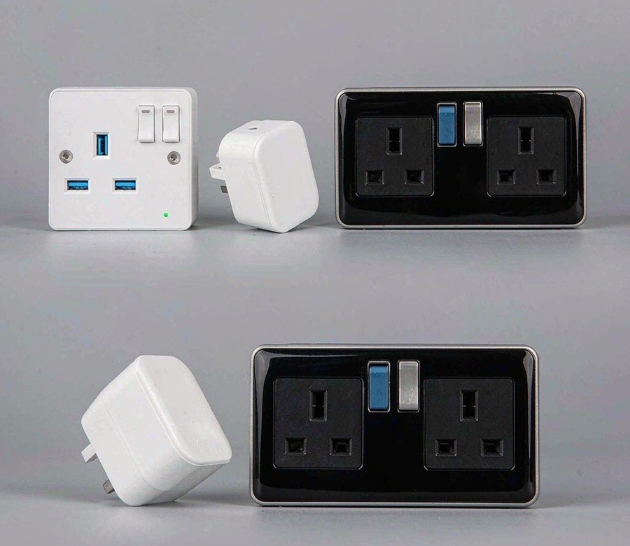 المقابس الذكية ومنافذ USB