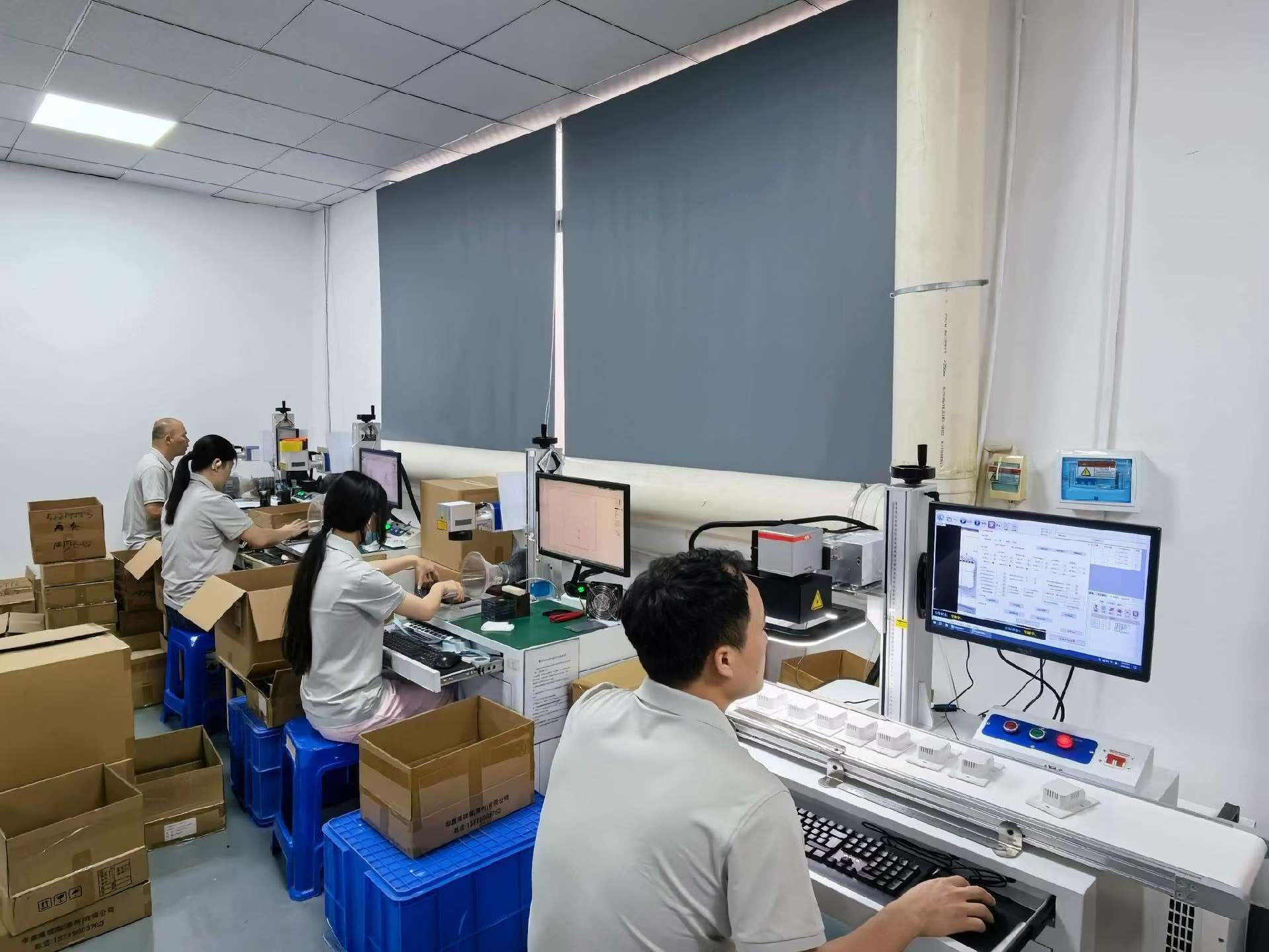 QC inspection & data recording stations